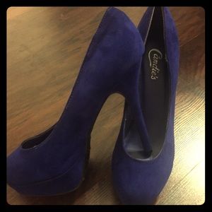 Royal Blue Suede Pumps- size 9.5